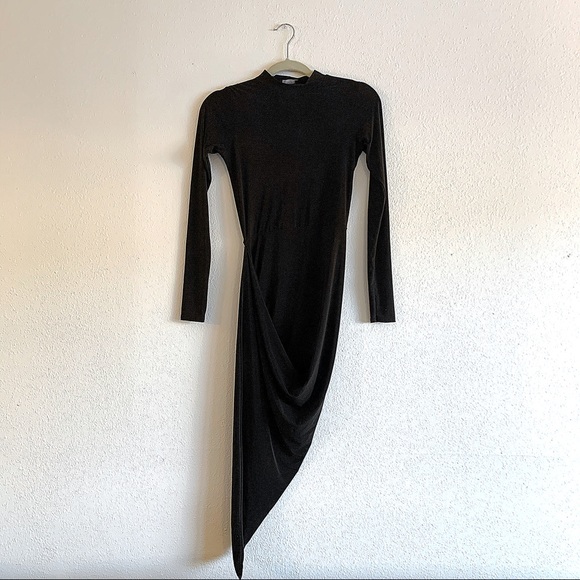 PrettyLittleThing Dresses & Skirts - PrettyLittleThing Black High Low Long Sleeve Dress